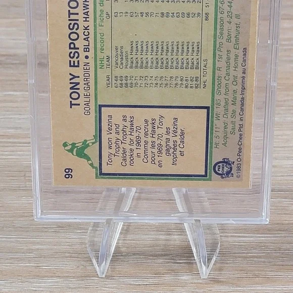 Tony Esposito Signed 1983 O Pee Chee NHL Hockey Card Autographed  Chicago - Picture 6 of 6
